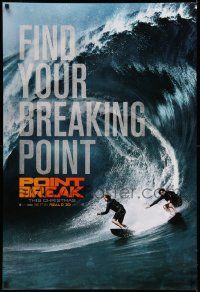 4w706 POINT BREAK teaser DS 1sh '15 Luke Bracey and Edgar Ramirez surfing massive wave!