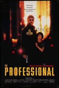 4w717 PROFESSIONAL 1sh '94 Luc Besson's Leon, Jean Reno with gun, young Natalie Portman!