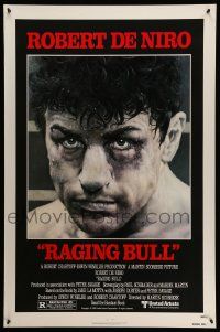 4w728 RAGING BULL 1sh '80 Martin Scorsese, Kunio Hagio art of boxer Robert De Niro!