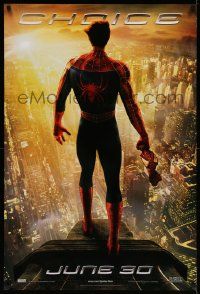 4w835 SPIDER-MAN 2 teaser DS 1sh '04 great image of Tobey Maguire in the title role, Choice!