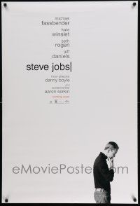 4w867 STEVE JOBS teaser DS 1sh '15 great isolated image of Michael Fassbender in the title role!