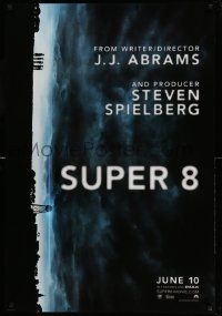 4w875 SUPER 8 teaser DS 1sh '11 Kyle Chandler, Elle Fanning, cool design & stormy image!