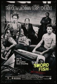 4w885 SWORDFISH DS 1sh '01 John Travolta, Hugh Jackman, Don Cheadle, super-sexy Halle Berry!