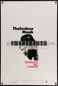 4w900 THELONIOUS MONK: STRAIGHT, NO CHASER 1sh '89 Clint Eastwood produced jazz bio!