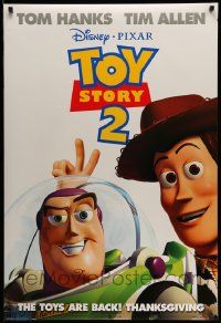4w922 TOY STORY 2 advance DS 1sh '99 Woody, Buzz Lightyear, Disney and Pixar animated sequel!