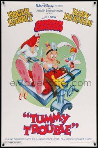 4w930 TUMMY TROUBLE DS 1sh '89 Roger Rabbit & sexy Jessica with doctor Baby Herman!