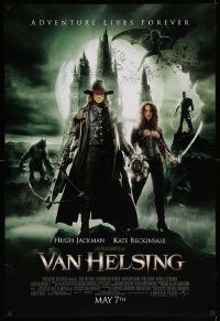 4w948 VAN HELSING advance DS 1sh '04 Hugh Jackman & Kate Beckinsale hunt vampires & werewolves!