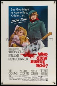 4w973 WHO SLEW AUNTIE ROO 1sh '71 mad Shelley Winters, say goodnight, it's dead time!