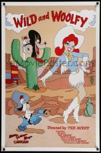 4w974 WILD & WOOLFY Kilian 1sh R90 Droopy western cartoon, great artwork of wolf & sexy cowgirl!