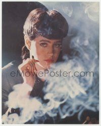 4x006 BLADE RUNNER color 8x10 still '82 best moody close up of Sean Young smoking cigarette!