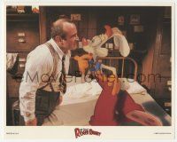 4x032 WHO FRAMED ROGER RABBIT 8x10 mini LC '88 Bob Hoskins angry at Roger, who's in his office!