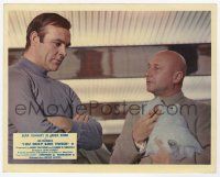 4x033 YOU ONLY LIVE TWICE color English FOH LC '67 c/u of Connery as James Bond w/ Pleasence & cat!