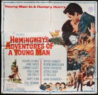 4y005 ADVENTURES OF A YOUNG MAN 6sh '62 Ernest Hemingway, Richard Beymer, Diane Baker, Martin Ritt