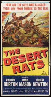 4y773 DESERT RATS 3sh '53 Richard Burton leads Australian & New Zealand soldiers against Nazis!
