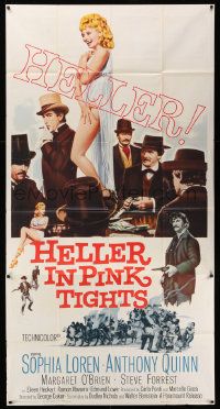 4y821 HELLER IN PINK TIGHTS 3sh '60 sexy blonde Sophia Loren, great gambling image!