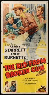 4y842 KID FROM BROKEN GUN 3sh '52 art of Charles Starrett, Smiley Burnette & Jock Mahoney!