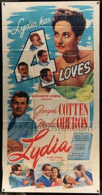4y852 LYDIA 3sh R47 different image of pretty Merle Oberon & Joseph Cotten, she has 4 loves!