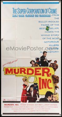 4y867 MURDER INC. 3sh '60 the super-corporation of crime made murder into big business!