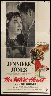 4y994 WILD HEART 3sh '52 Jennifer Jones' fox has Gone to Earth, Powell & Pressburger!