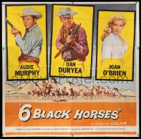 4y002 6 BLACK HORSES 6sh '62 great portraits of Audie Murphy, Dan Duryea & sexy Joan O'Brien!