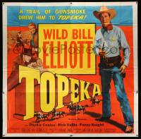 4y089 TOPEKA 6sh '53 full-length image of sheriff Wild Bill Elliot wearing tin star in Kansas!