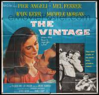4y092 VINTAGE 6sh '57 pretty Pier Angeli & Mel Ferrer are ripe for love, lusty, violent, primitive!