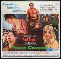 4y096 YOUNG CASSIDY 6sh '65 John Ford, barechested, brawling, battling, earthy Rod Taylor!