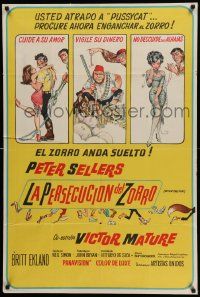 4y275 AFTER THE FOX Argentinean '66 De Sica's Caccia alla Volpe, Peter Sellers, Frazetta art!