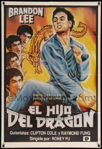 4y333 LEGACY OF RAGE Argentinean '86 Diaz art of Bruce Lee's son Brandon in his first role!