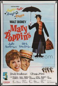 4y339 MARY POPPINS Argentinean R70s Julie Andrews & Dick Van Dyke in Walt Disney's musical classic