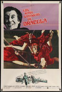 4y356 SATANIC RITES OF DRACULA Argentinean '73 Christopher Lee as Count Dracula, Vampire Brides!