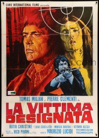 4y452 DESIGNATED VICTIM Italian 1p '71 cool art of Milian & Clementi + sniper by Gasparri!