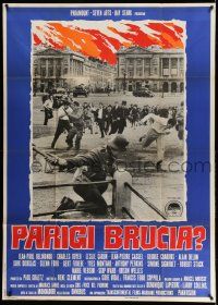 4y530 IS PARIS BURNING Italian 1p '67 Rene Clement's Paris brule-t-il, World War II, different art