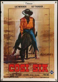 4y561 MAN CALLED AMEN Italian 1p '72 Cosi Sia, great spaghetti western art by P. Franco!