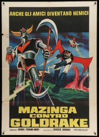 4y569 MAZINGA CONTRO GOLDRAKE Italian 1p '79 UFO Robot Grendizer vs Great Mazinger, Japanese anime!