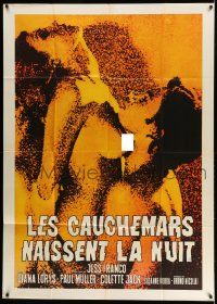4y589 NIGHTMARES COME AT NIGHT Italian 1p '70 Jess Franco's Les Cauchemars Naissent La Nuit, sexy!