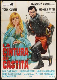 4y597 ON MY WAY TO THE CRUSADES I MET A GIRL WHO Italian 1p '67 art of sexy Monica Vitti & Curtis!