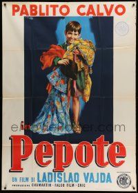 4y685 UNCLE HYACINTH Italian 1p '56 Ladislao Vajda's Pepote, art of Pablito Calvo by Ciriello!