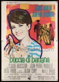 4y107 BANANA PEEL Italian 2p '63 Enzo Nistri art of Jeanne Moreau, directed by Marcel Ophuls!