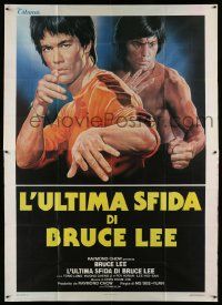 4y163 GAME OF DEATH II Italian 2p '82 wonderful different kung fu artwork of master Bruce Lee!