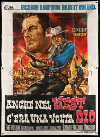 4y166 GOD WAS IN THE WEST TOO AT ONE TIME Italian 2p '68 Gilbert Roland, spaghetti western!