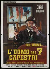 4y192 LIFE & TIMES OF JUDGE ROY BEAN Italian 2p '72 John Huston, different art of Paul Newman!