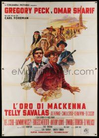 4y200 MacKENNA'S GOLD Italian 2p '69 Gregory Peck, Omar Sharif, Telly Savalas & Julie Newmar!