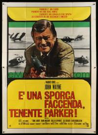 4y203 McQ Italian 2p '74 John Sturges, John Wayne is a busted cop with an unlicensed gun!