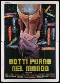 4y208 NOTTI PORNO NEL MONDO Italian 2p '77 super sexy different artwork, graphic or pornographic?