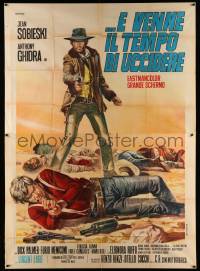 4y259 TIME & PLACE FOR KILLING Italian 2p '68 Jean Sobieski, great Casaro spaghetti western art!