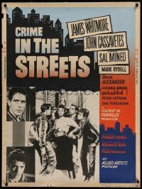 4z214 CRIME IN THE STREETS 30x40 '56 directed by Don Siegel, Sal Mineo & 1st John Cassavetes!