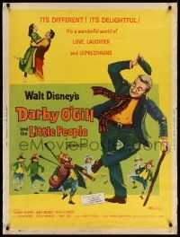 4z215 DARBY O'GILL & THE LITTLE PEOPLE 30x40 '59 Disney, Sean Connery, it's leprechaun magic!