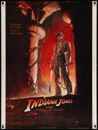 4z224 INDIANA JONES & THE TEMPLE OF DOOM 30x40 '84 adventure is Ford's name, Bruce Wolfe art!
