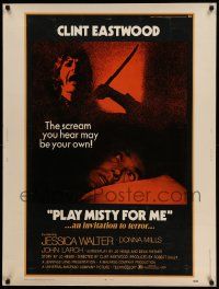 4z243 PLAY MISTY FOR ME 30x40 '71 classic Clint Eastwood, Jessica Walter, an invitation to terror!